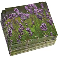 100-Pack decorativo servilletas – servilletas de papel desechables fiesta con lavanda diseños – ideal para fiestas de…